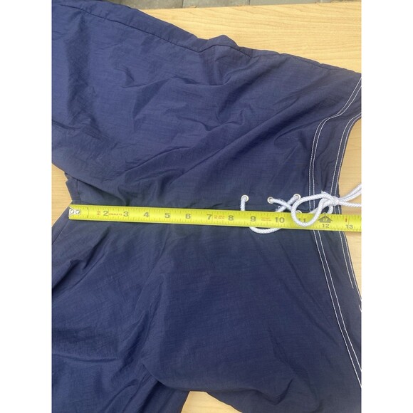 Baltex Mens M Surf Skate Board Shorts Navy Long Swim Trunks Antron Nylon VTG 80s - Picture 4 of 12